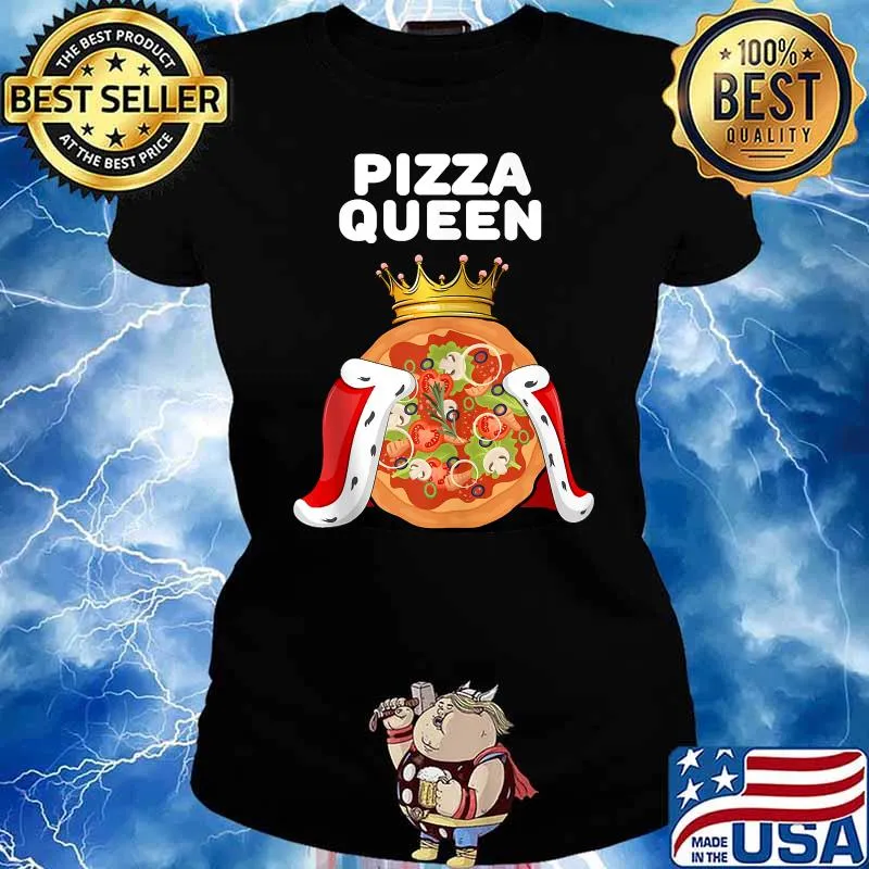 Pizza Queen Crown T-Shirt Ladies tee