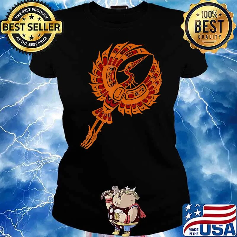 PNW Heron in Flight Tlingit style Shirt Ladies tee