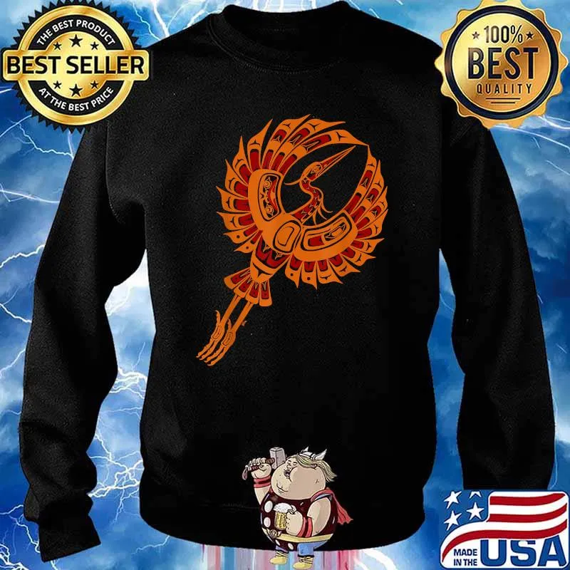 PNW Heron in Flight Tlingit style Shirt Sweater