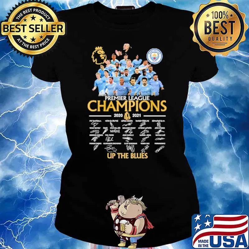 Premier league champions 2021 up the blues signatures Ladies tee