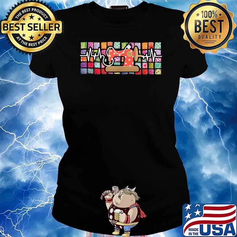 Quilter Heartbeat Sewing Quilting T-Shirt Ladies tee