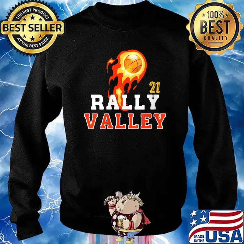 Rally In The Valley Phoenix Flaming Basketball Retro Sunset Shirt Sweater