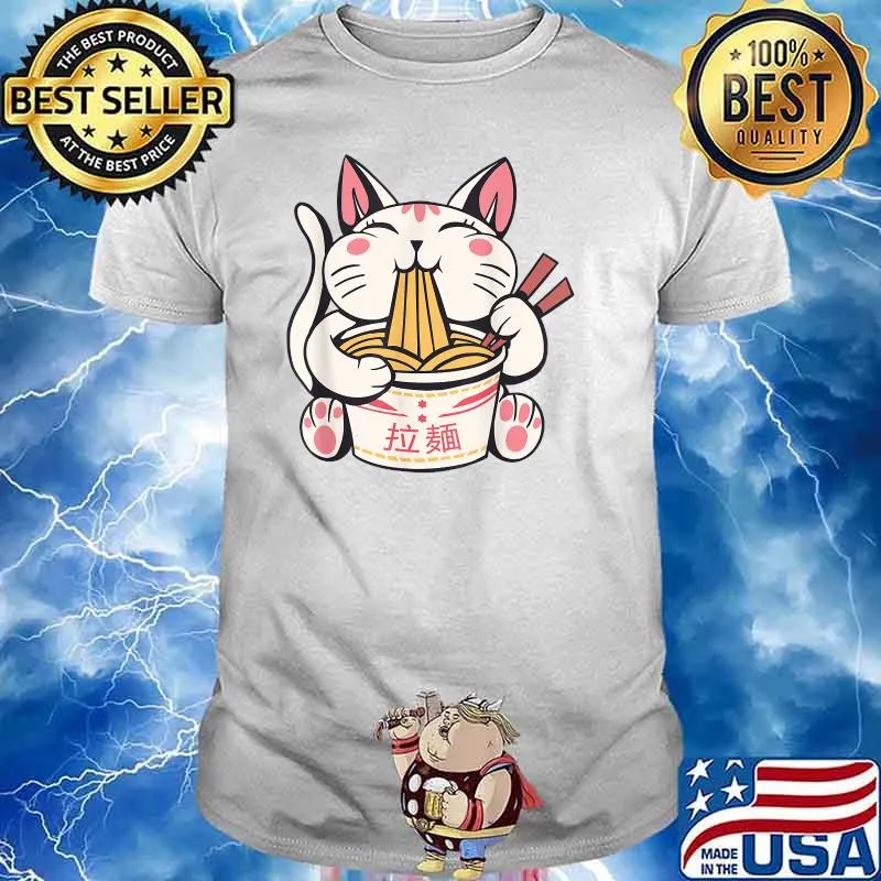 Ramen Cat Kawaii Anime Japanese Lover T-Shirt