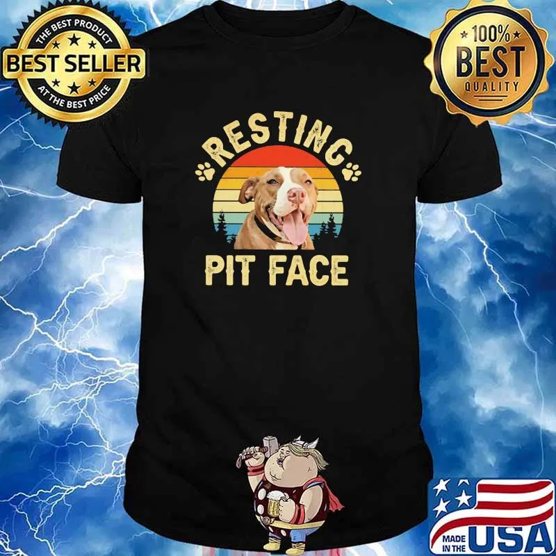 Resting Pit Face Pitbull Vintage Shirt