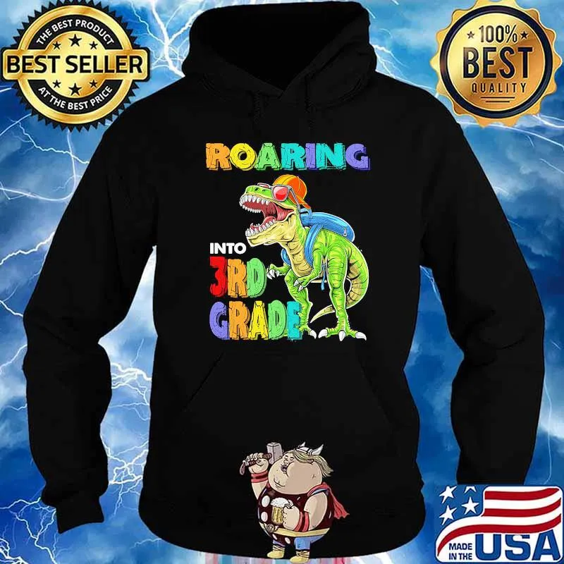 Roading into 3rd grade dausaurus s Hoodie
