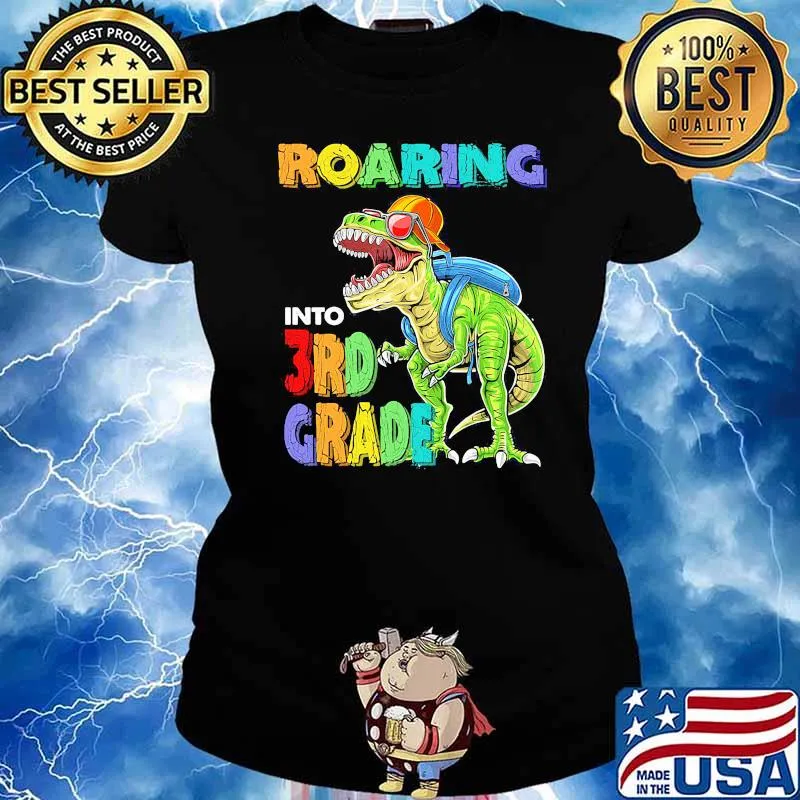 Roading into 3rd grade dausaurus s Ladies tee