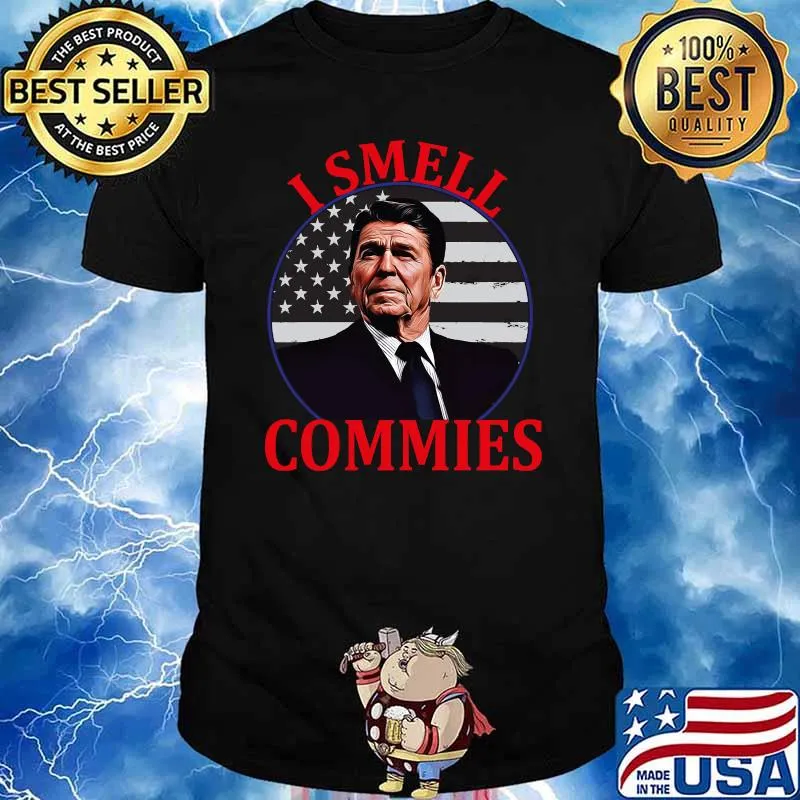 Ronald Reagan I Smell Commies Republican Democrats USA T-Shirt
