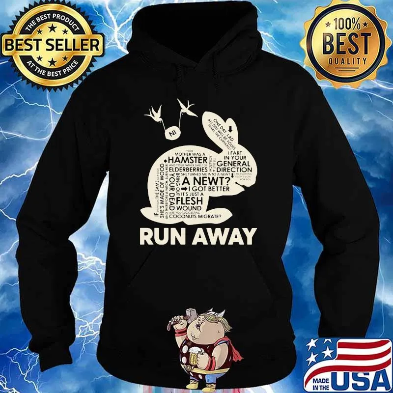 Run Away Rabbit Shirt Hoodie