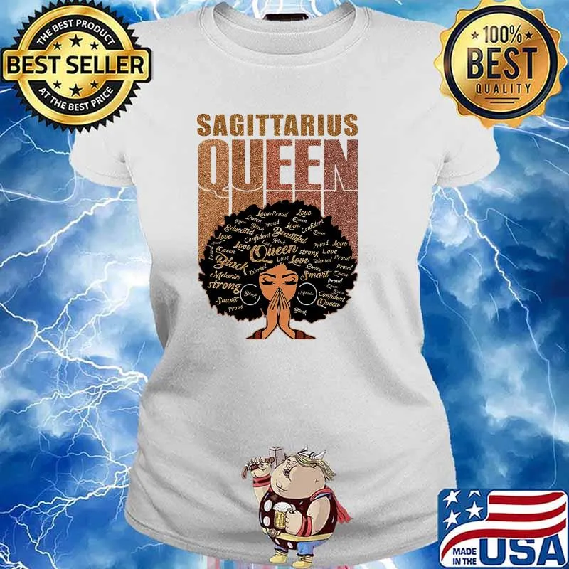 Sagittatius queen black woman s Ladies tee