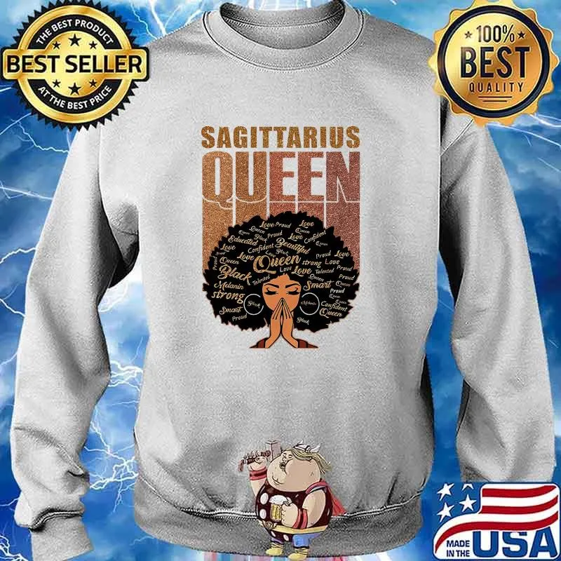 Sagittatius queen black woman s Sweater