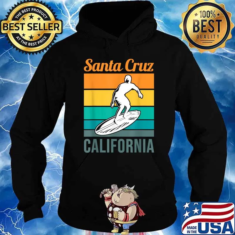 Santa Cruz California Santa Cruz Surf Vintage T-Shirt Hoodie