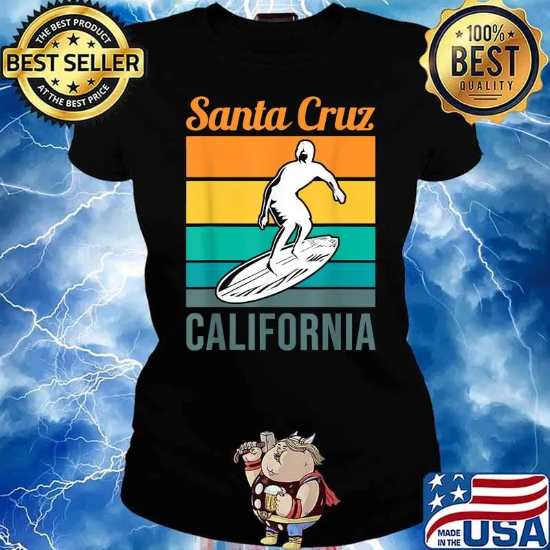 Santa Cruz California Santa Cruz Surf Vintage T-Shirt Ladies tee