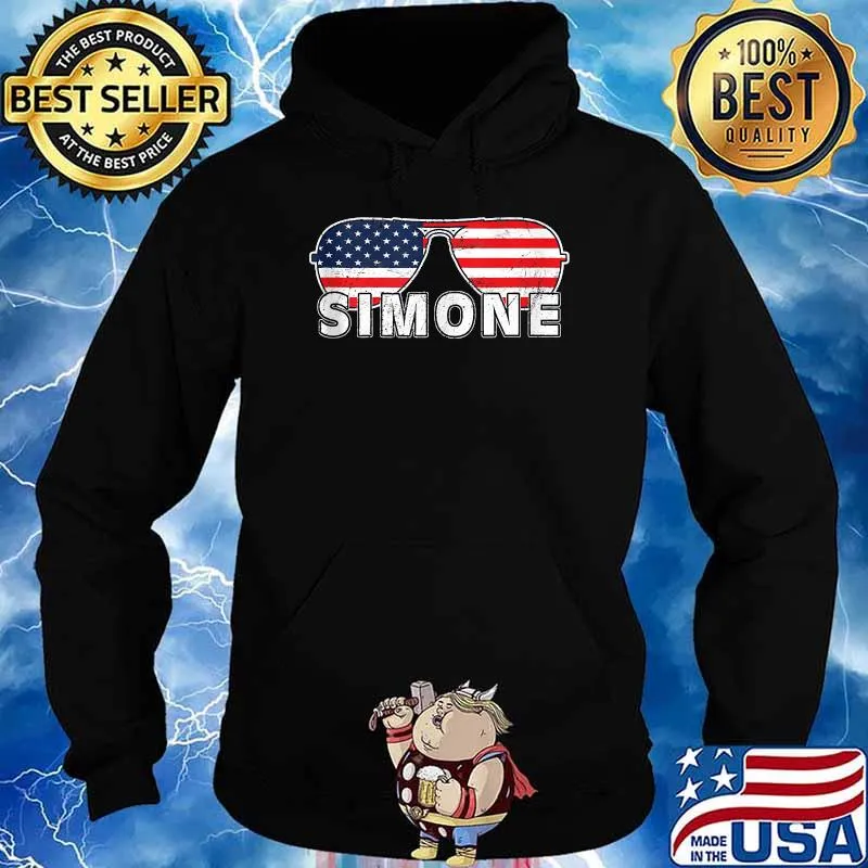 Simone USA Flag Sunglasses T-Shirt Hoodie