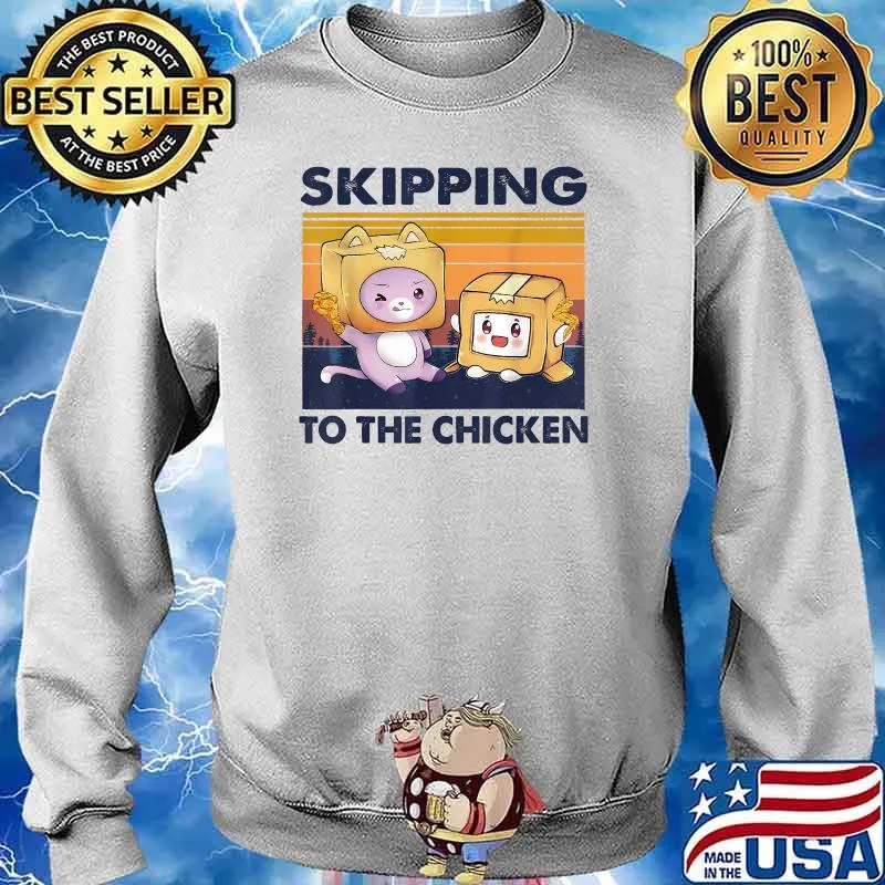 Skipping To The Retro Chicken Funny Lanky Arts Box Videogame Vintage T-Shirt Sweater