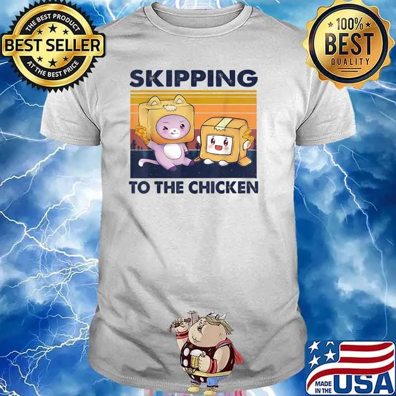 Skipping To The Retro Chicken Funny Lanky Arts Box Videogame Vintage T-Shirt