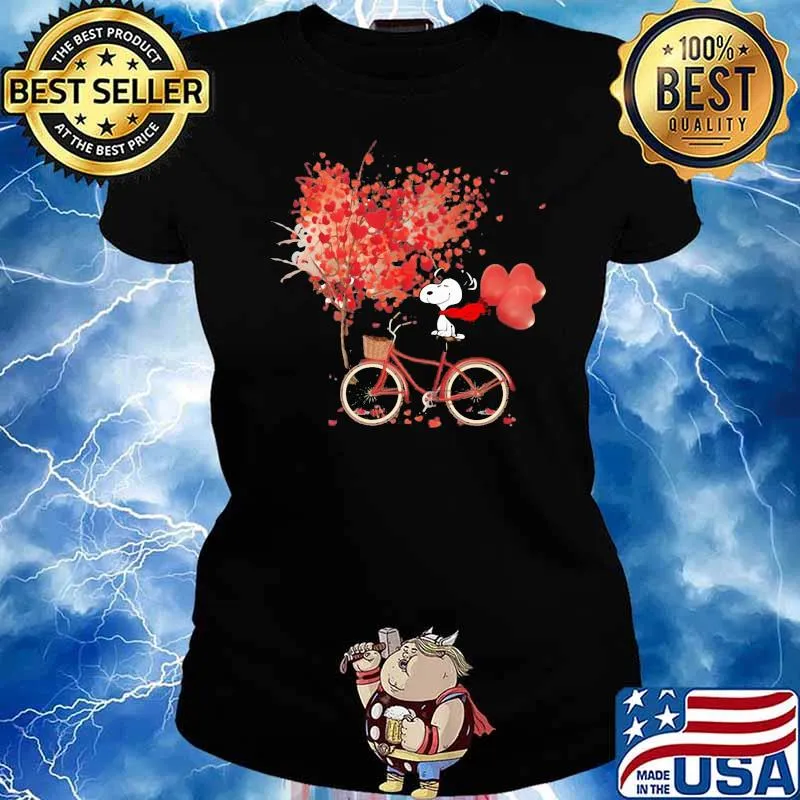 Snoopy Autumn Heart Shirt Ladies tee