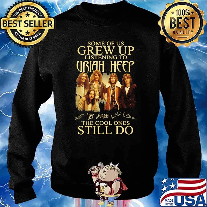 Some of us grew up listening to Uriah heep the cool ones still do signatures s Sweater