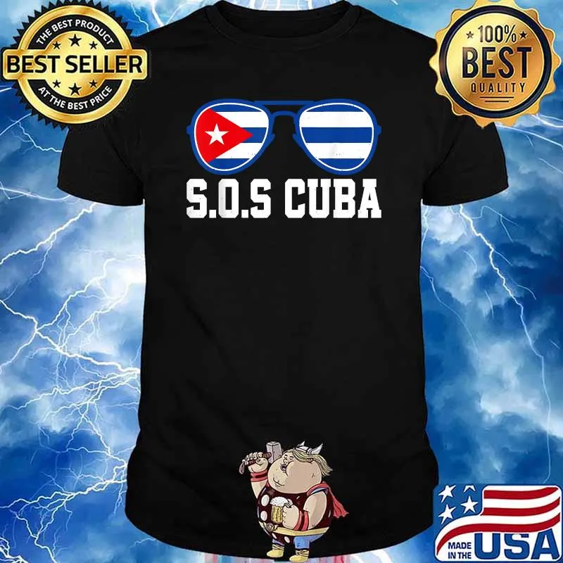 Sos Cuba Flag Sunglasses Shirt