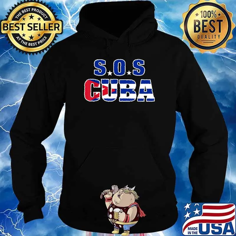 SOS Cuba Patria Y Vida Flag T-Shirt Hoodie