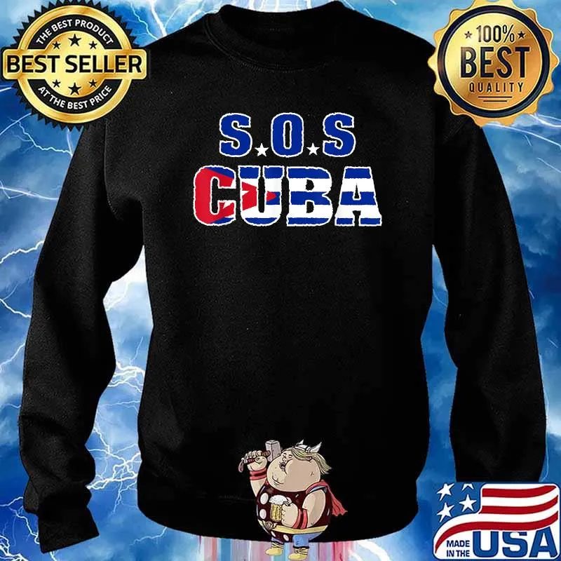 SOS Cuba Patria Y Vida Flag T-Shirt Sweater