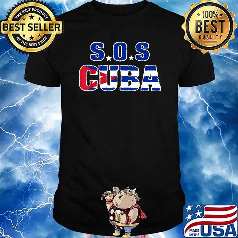 SOS Cuba Patria Y Vida Flag T-Shirt