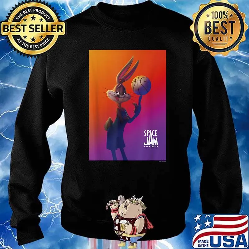 Space Jam A New Legacy Bugs With Basketball Poster T-Shirt Sweater