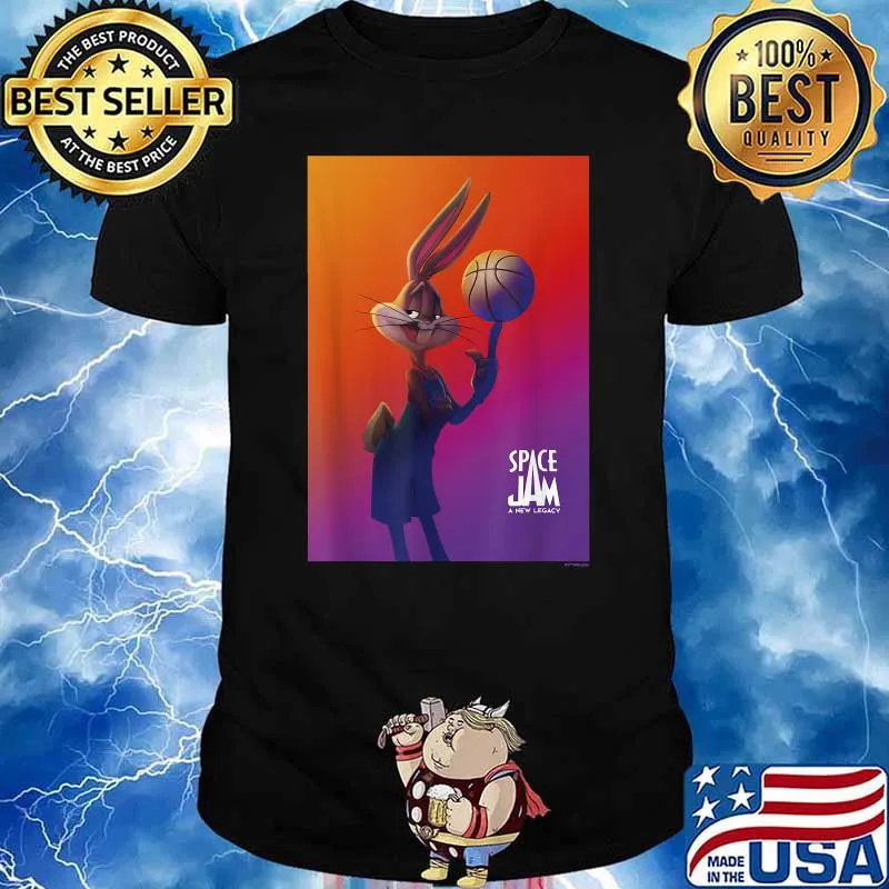 Space Jam A New Legacy Bugs With Basketball Poster T-Shirt