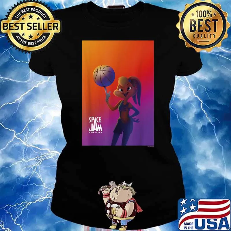 Space Jam A New Legacy Lola With Basketball Poster T-Shirt Ladies tee