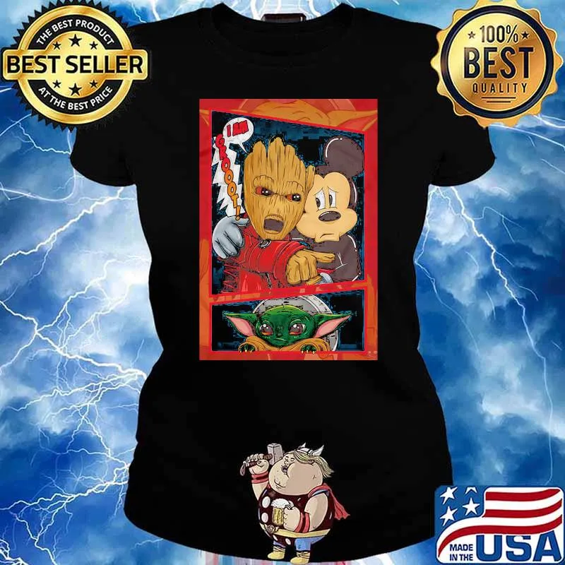 Star Wars The Mandalorian Groot Mickey And Baby Yoda You Took Everything From Me Shirt Ladies tee