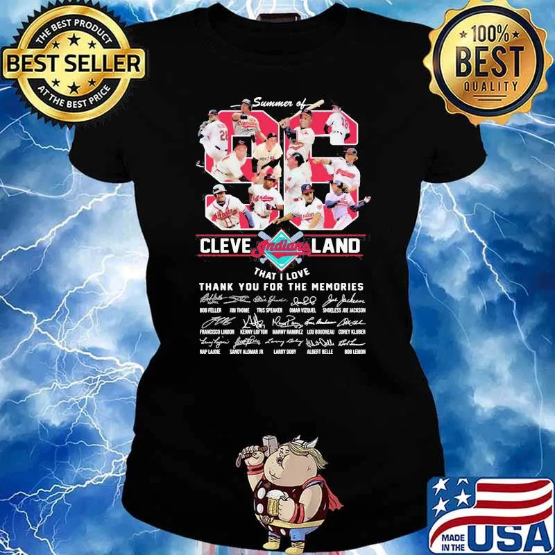 Summer of cleveland indians that i love thank you for the memories signature s Ladies tee