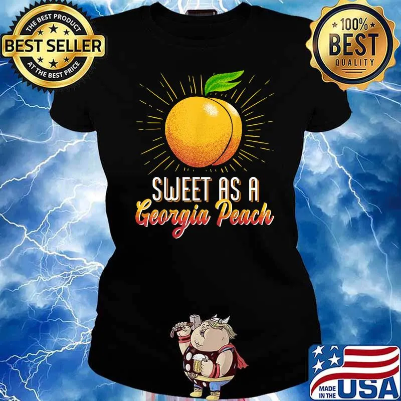 Sweet Georgia Peach Summer Fruits T-Shirt Ladies tee