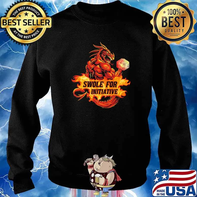 Swole For Initiative Dragon Weightlifting Shirt Sweater