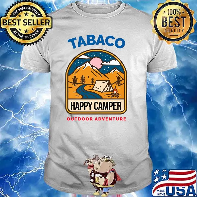TABACO Last Name Happy Camper Outdoor Adventure Merchandise Premium Shirt