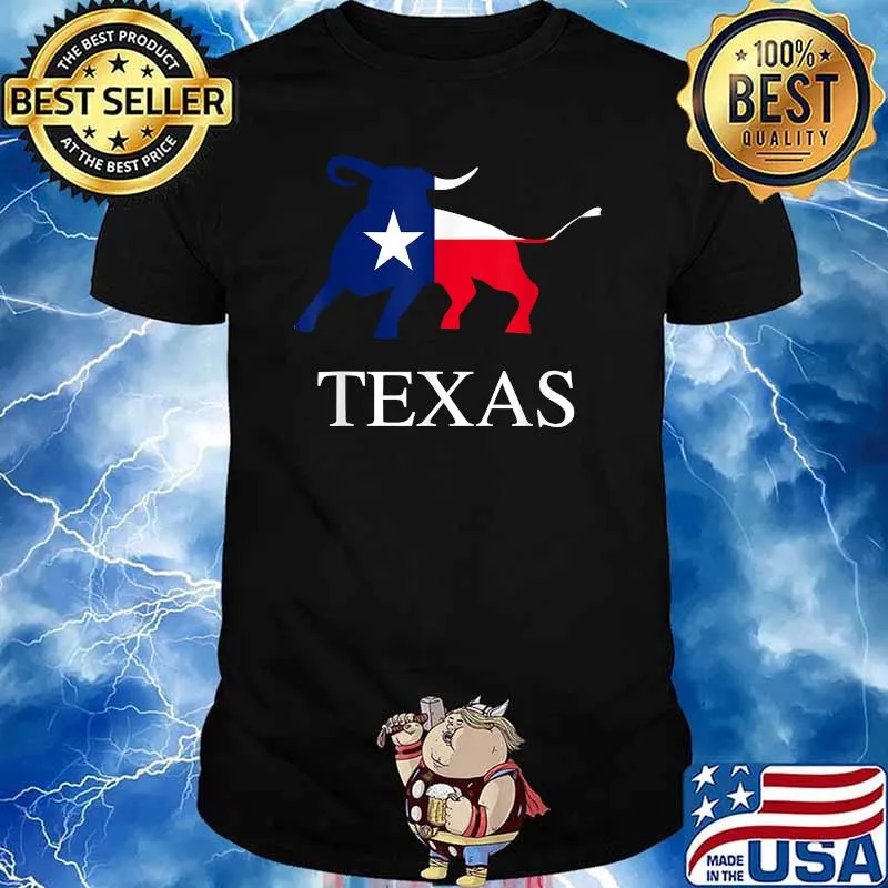 Texas Flag Longhorned Bull T-Shirt
