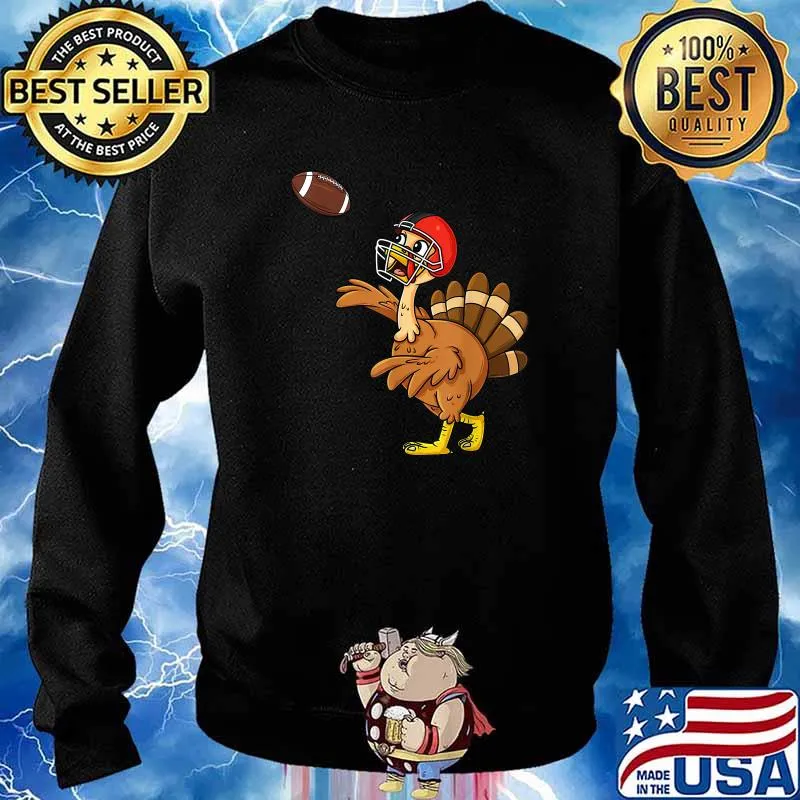 Thanksgiving Turkey Quarterback Football T-Shirt Sweater