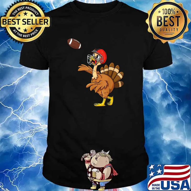 Thanksgiving Turkey Quarterback Football T-Shirt