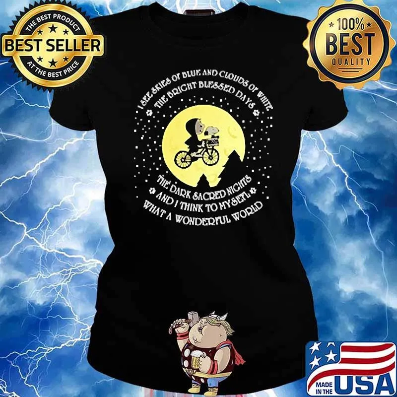 The bright blesses days the dark sacred nights charlie and snoopy moon s Ladies tee