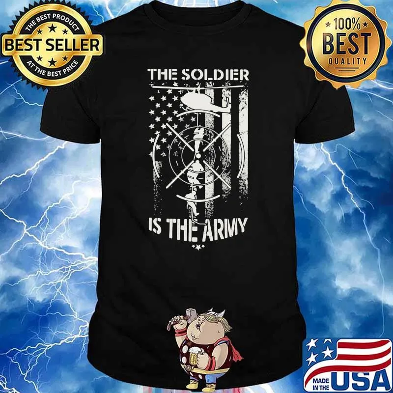 The soldier is the army american flag shirt