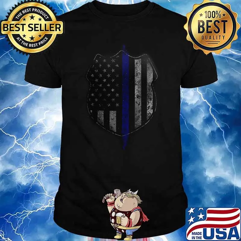 Thin Blue Line Flag Police Shirt