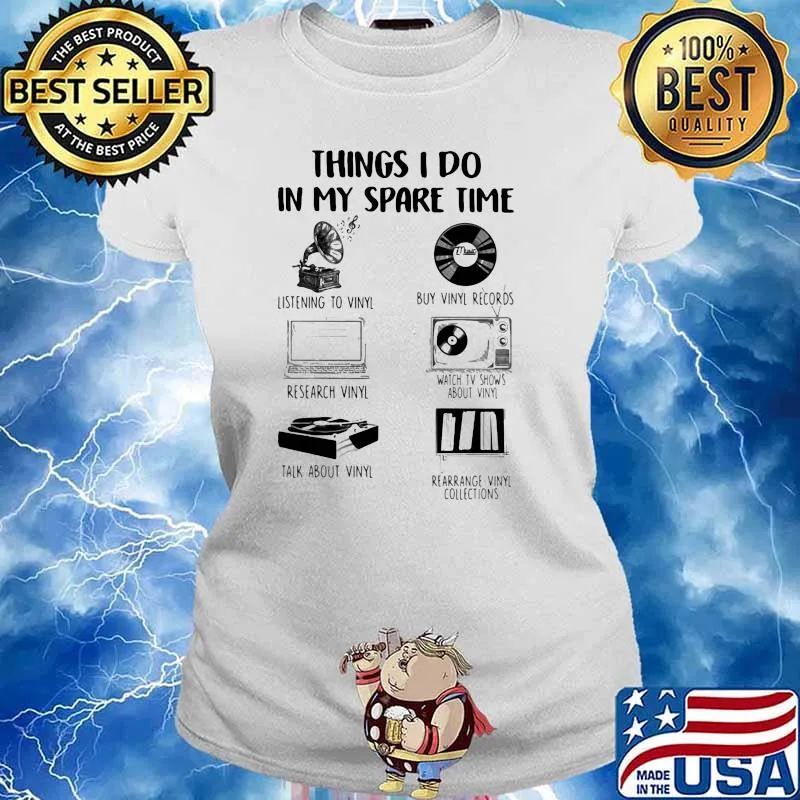 Thing I Do In My Spare Time Vinyl Record Shirt Ladies tee