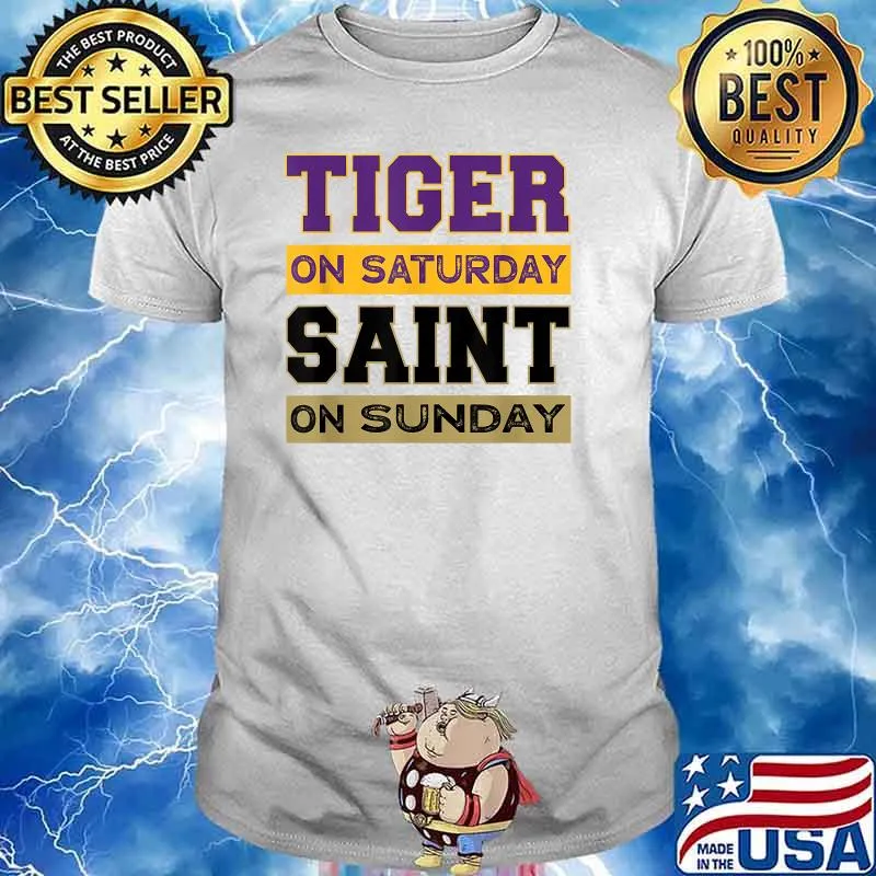 Tiger On Saturday Saint On Sunday T-Shirt