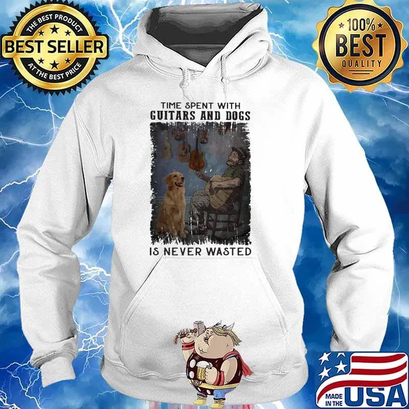 Time spent with guitars and dogs is never wasted s Hoodie