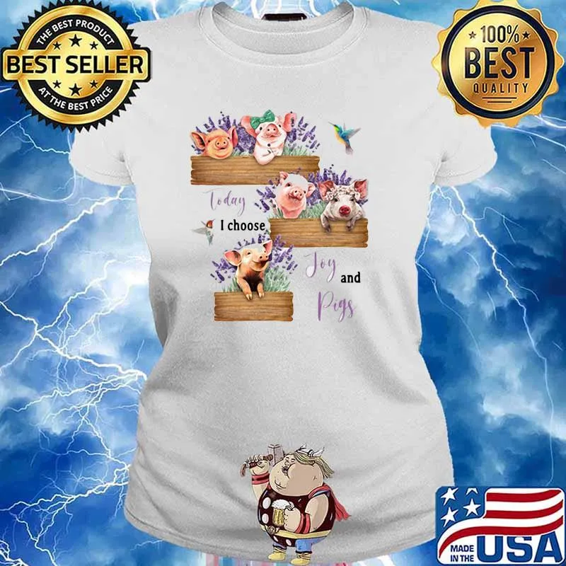 Today I Chooose Joy And Pig Flower Shirt Ladies tee