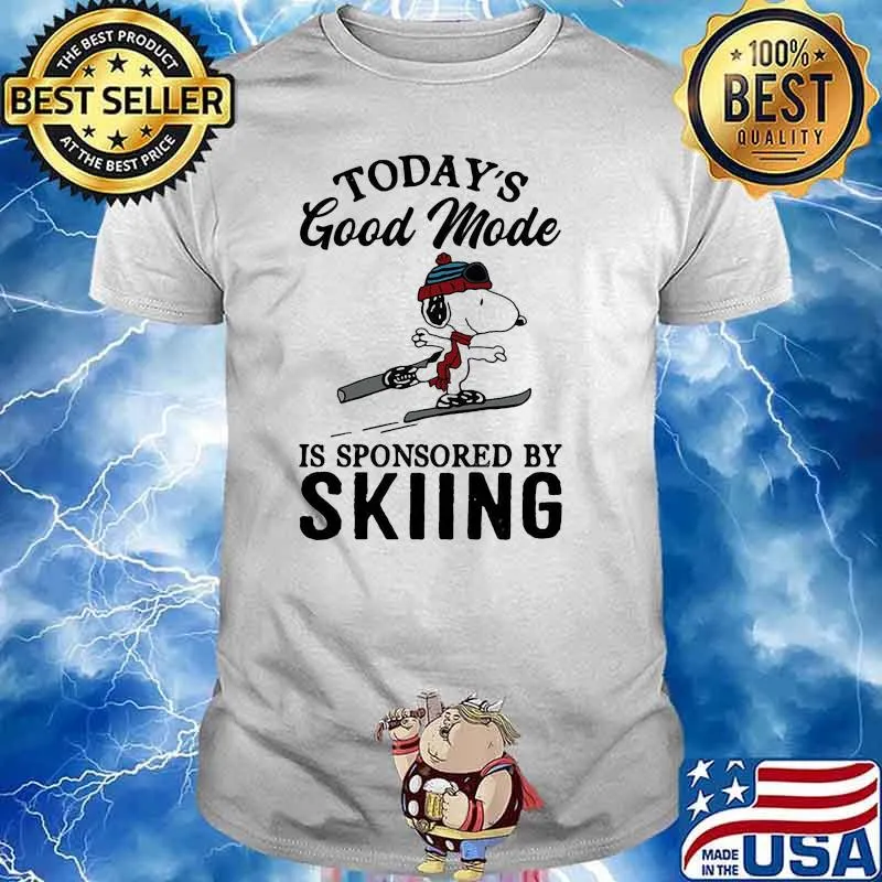 Todays good mode is sponsored by skiing snoopy shirt