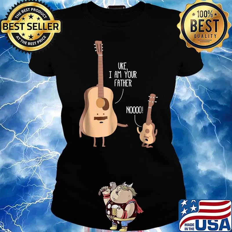 Uke I Am Your Father Ukulele Guitar Music Shirt Ladies tee