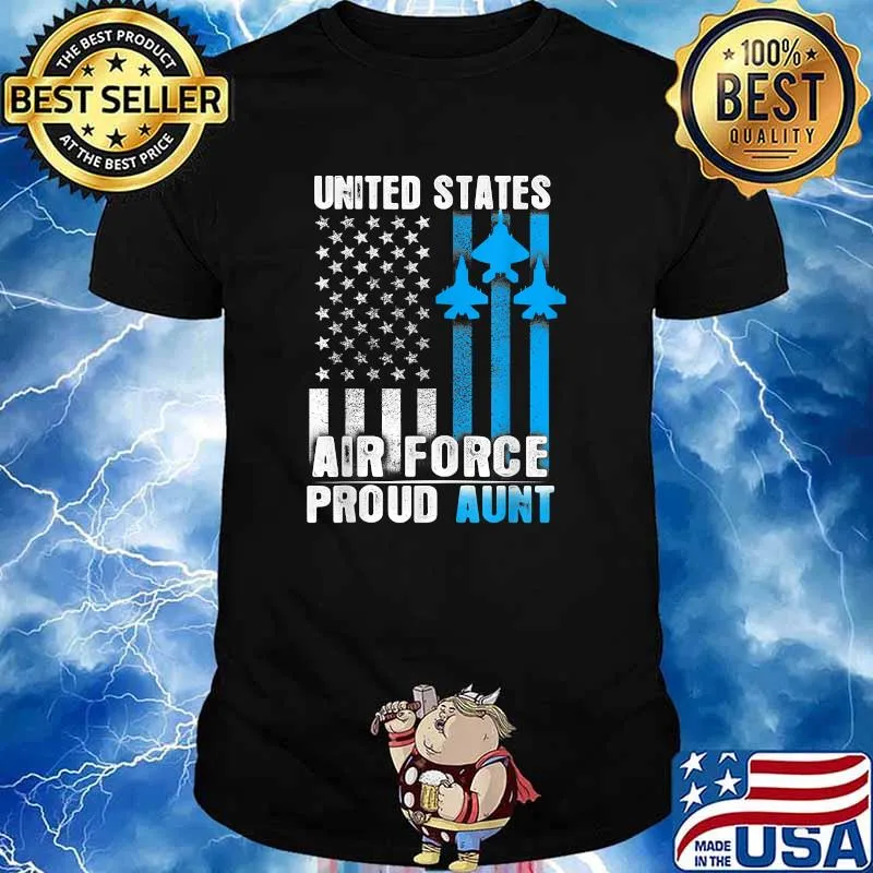 United states air force proud aunt American flag shirt