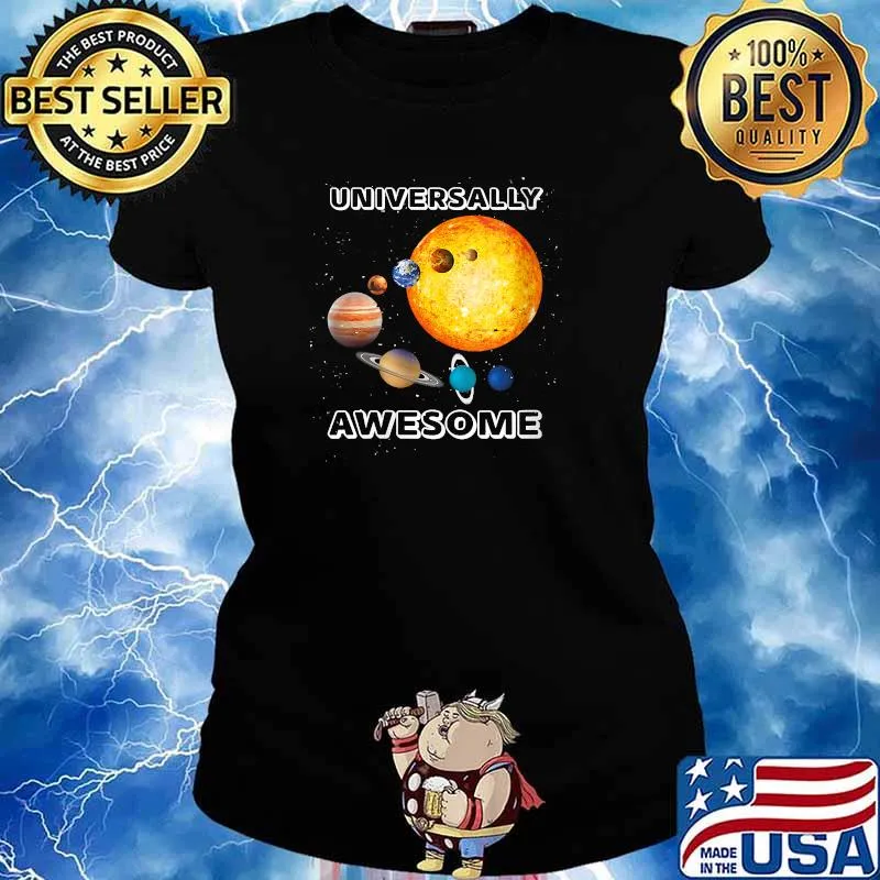 Universally Awesome Solar System Shirt Ladies tee