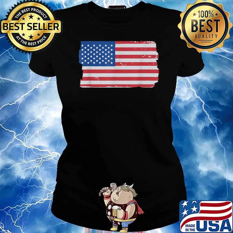 Us flag grunge T-Shirt Ladies tee