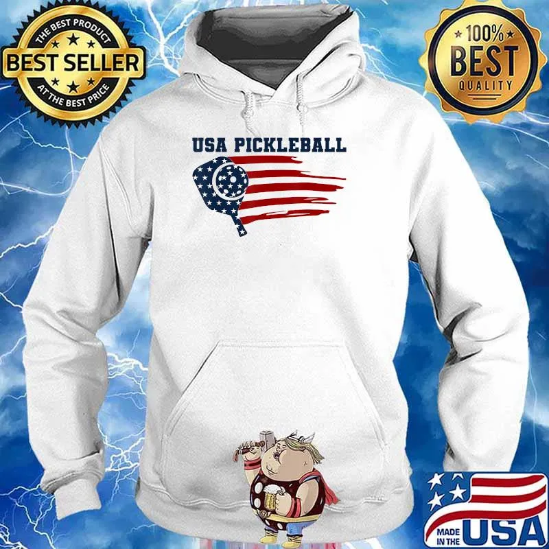 USA Flag Pickleball Design American Flag Shirt Hoodie
