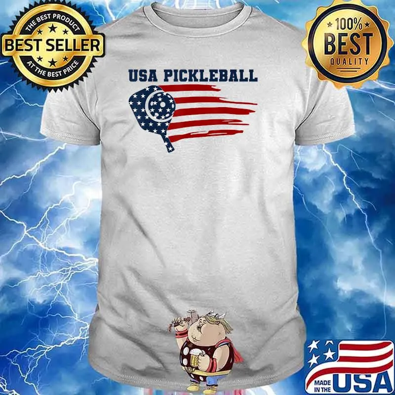 USA Flag Pickleball Design American Flag Shirt